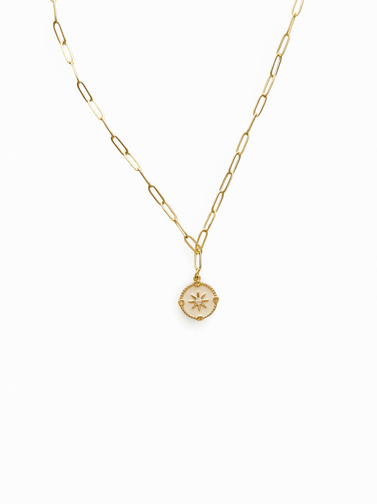 Riley James 14k Gold Filled Paperclip Chain Pendant Necklace