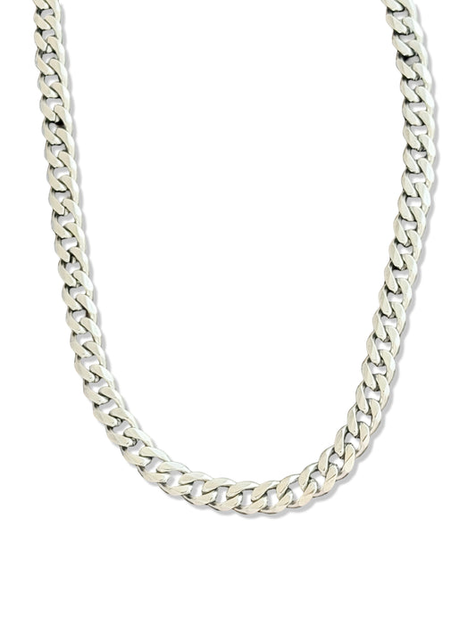 Men's 18" Waterproof Stainless Steel Cuban Chain Necklace