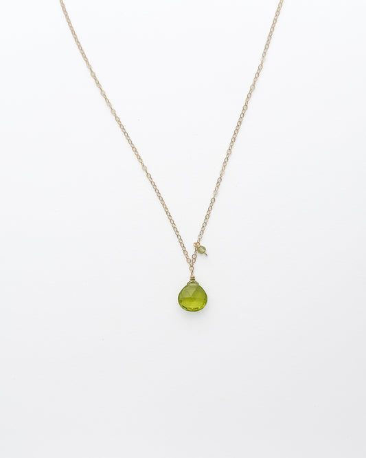 10mm Teardrop Gemstone Necklace