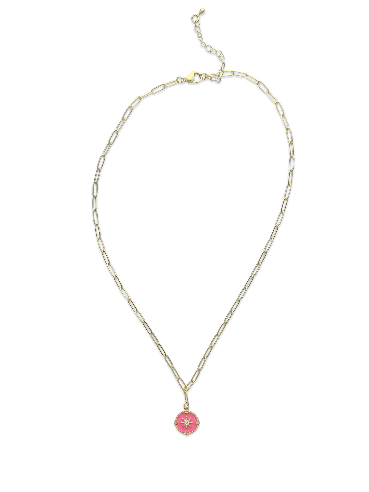 Riley James 14k Gold Filled Paperclip Chain Pendant Necklace