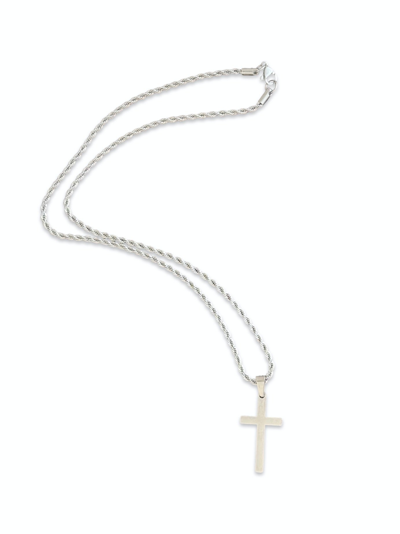 Men's 18" Waterproof Stainless Steel Cross Neckalce