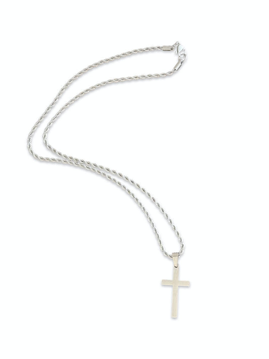 Men's 18" Waterproof Stainless Steel Cross Neckalce