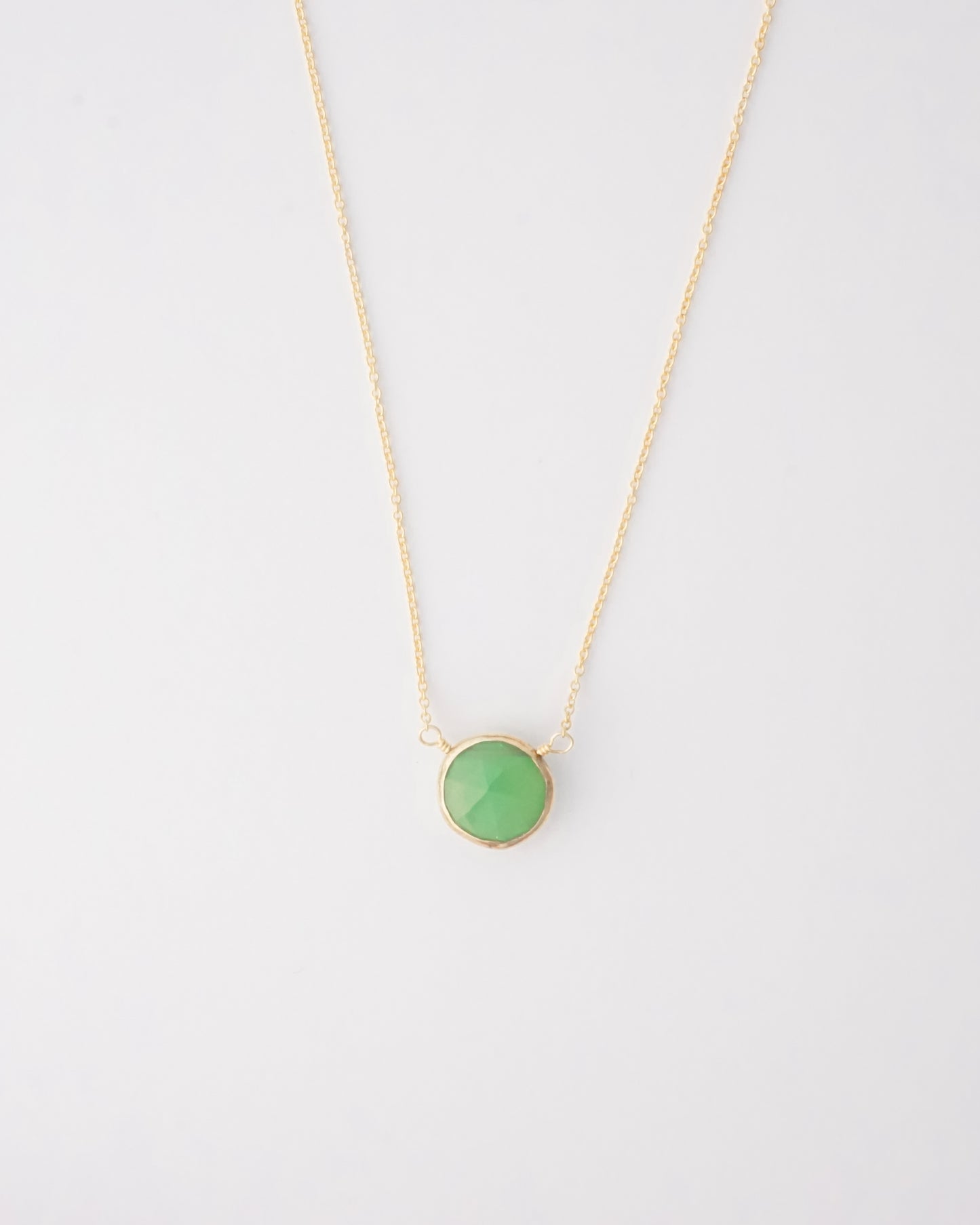 Chrysoprase Gold Necklace