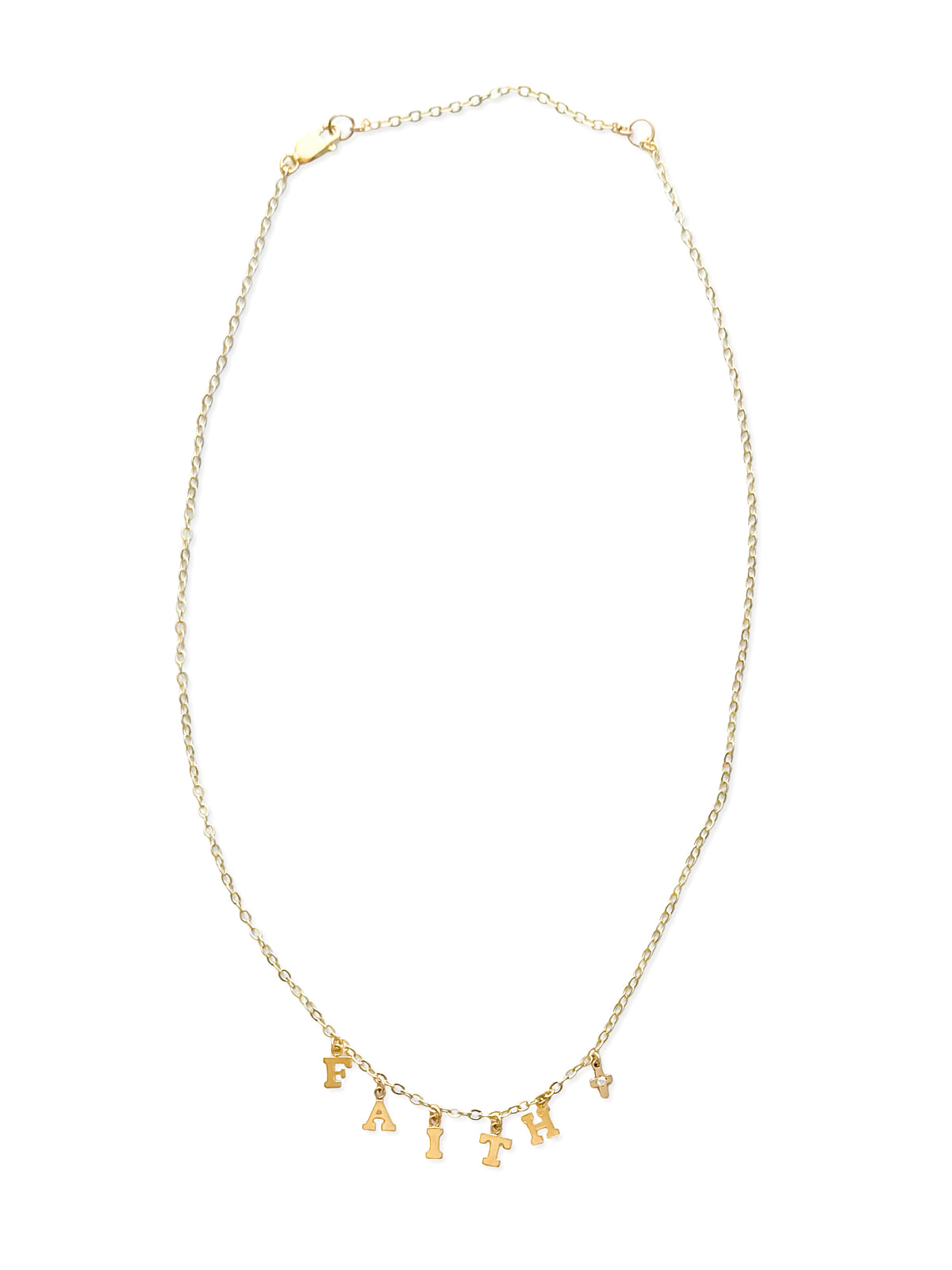Riley James FAITH 14k Gold Filled Charm Necklace