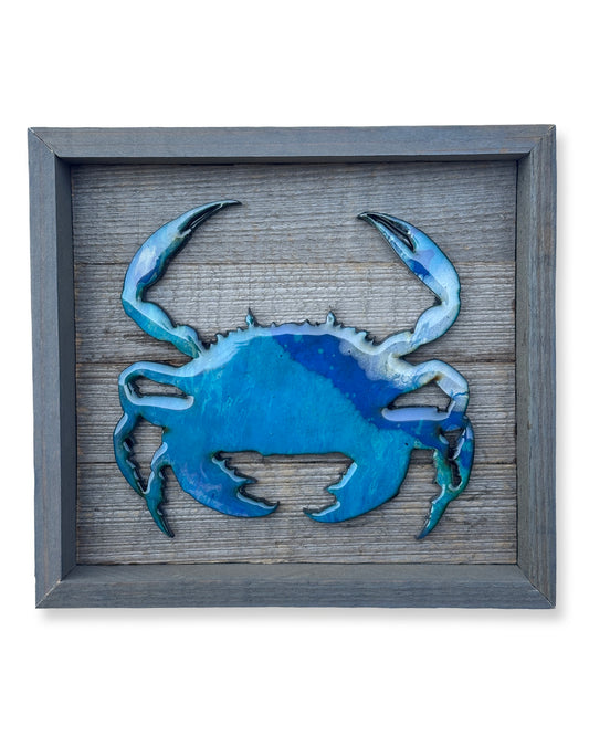Handmade Blue Crab Wall Art