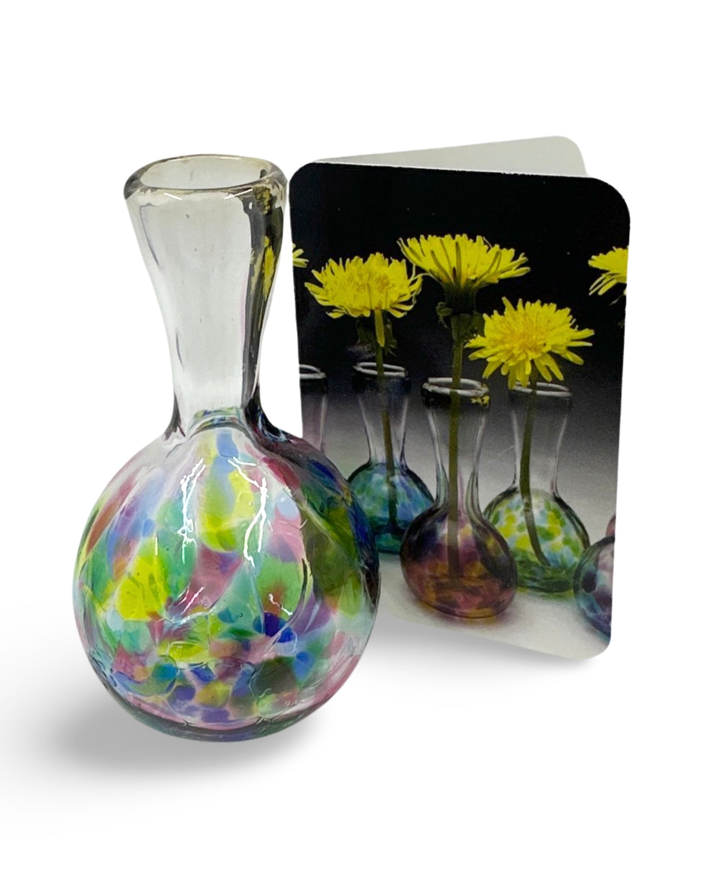 Tiny Handblown Glass Flower Bud Vase