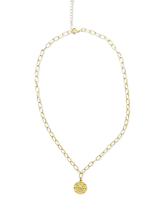 Riley James 14k Gold Filled Round Link Chain Pendant Necklace