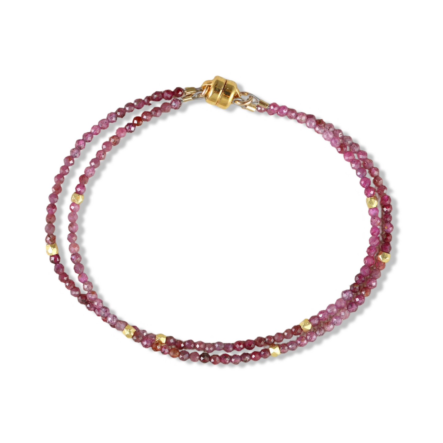 Ruby Double Strand Bracelet