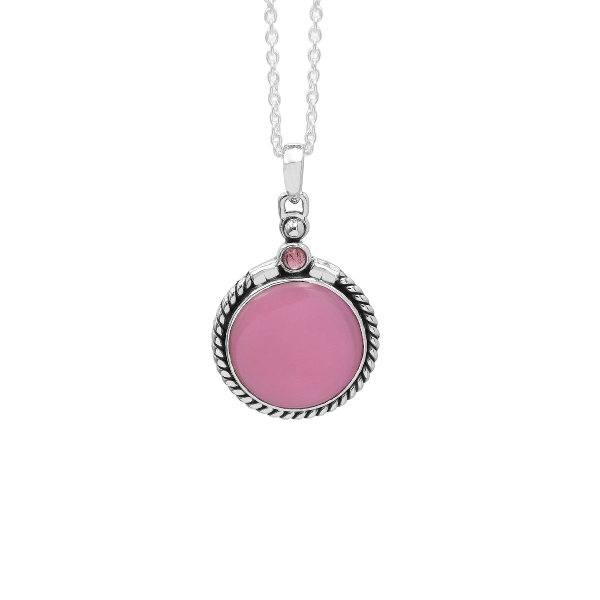 Pink Opal Pendant Necklace